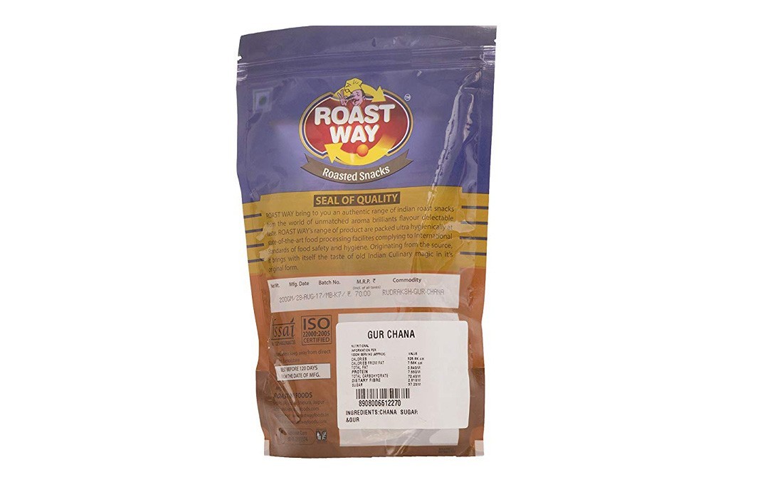 Roast Way Roasted Rudraksh Gur Chana    Pack  200 grams